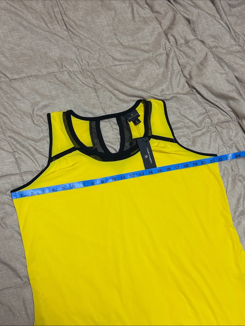 NWT Women’s Worthington Yellow Sleeveless Blouse Tank Top XL - Picture 3 of 7